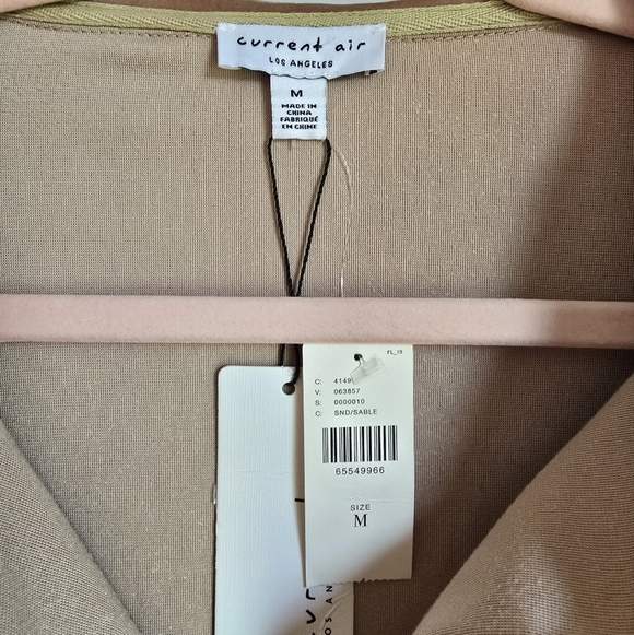 Anthropologie New Current Air Quarter Zip Velvet Velour Pullover SZ Medium Y2K - Picture 7 of 13